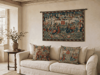 The Tournament at Camelot Loom Woven Tapestry - 3 Sizes Available