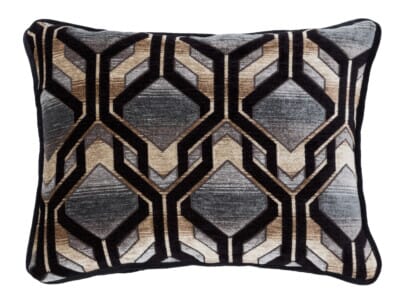 Art Deco Large Oblong Cushion with Feather Filler - 33x46cm (13"x18")
