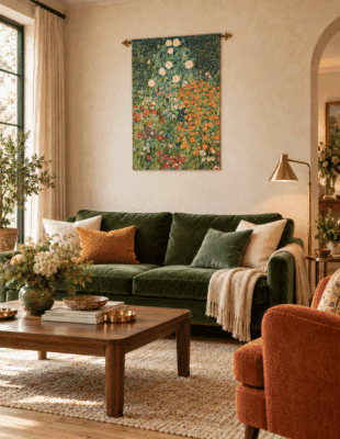 Klimt Spring Flowers Tapestry - 142 x 92 cm (4’8” x 3’0”) - Requires Rod Size 3