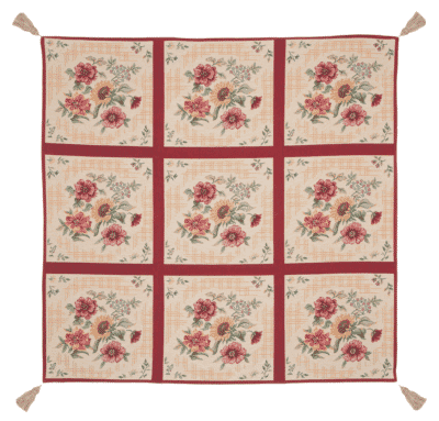 Summer Flowers Tapestry Throw - 147 x 147cm (57" x 57")