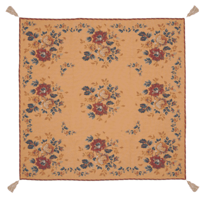Floral Roses Tapestry Throw - 147 x 147cm (57" x 57")
