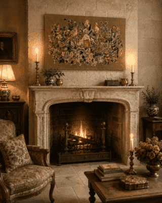 Verdure aux Perroquets Antique Original Needlepoint - 95 x 155 cm (3'2" x 5'0")