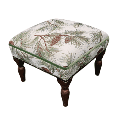 Pine Cones Upholstered Stool