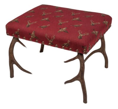 Highland Claret Antler Stool
