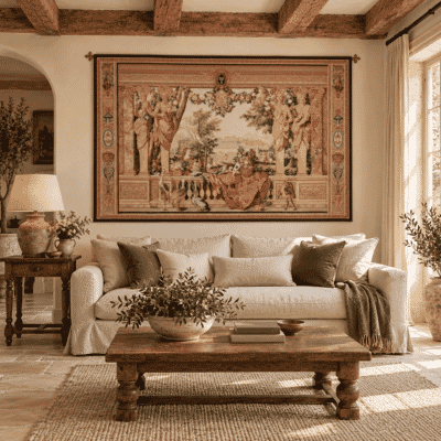 Statuesque Hunt Handwoven Tapestry - 196 x 300 cm (6'4" x 9'8") - Requires Rod Size 6