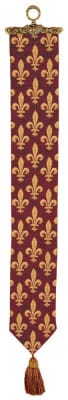 Fleur de Lys Burgundy Bellpull