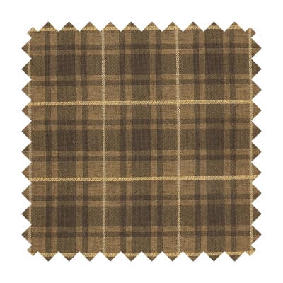 Brown Tartan Tapestry Fabric