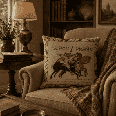 Bayeux Cavaliers Tapestry Cushion - 46x46cm (18"x18")