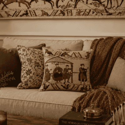 Bayeux-Duke William (woollen) Tapestry Cushion - 43x43cm (17"x17")