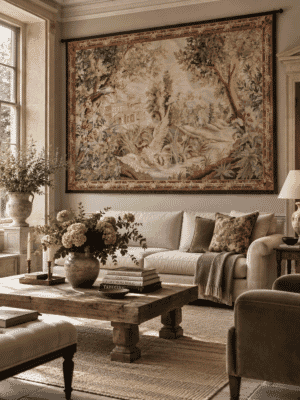 Verdure aux Oiseaux Handwoven Tapestry - 213 x 305 cm (7'0" x 10'0") - Requires Concealed Wooden Batten