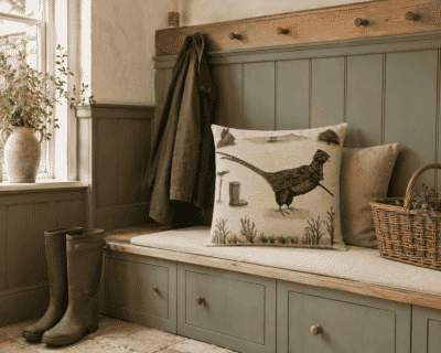 Phillip Pheasant the Gamekeeper Tapestry Cushion - 46x46cm (18"x18")