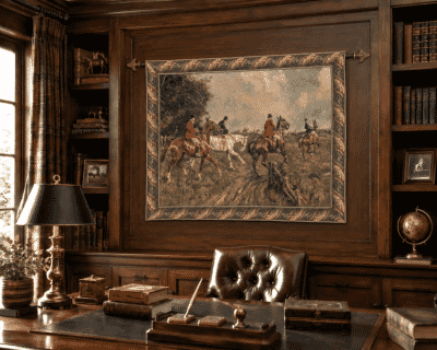 English Hunt Loom Woven Tapestry - 110 x 156 cm (3’7” x 5’1”) - Requires Rod Size 4