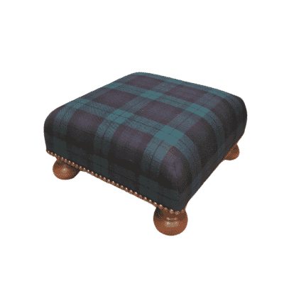 Scottish Tartan Wool Tapestry Footstool