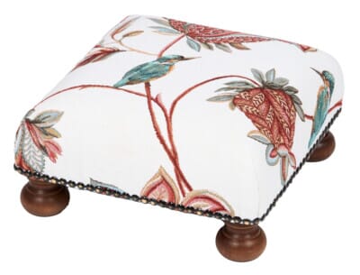 Exotic Kingfishers Tapestry Footstool