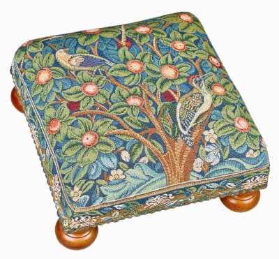 Woodpecker Tapestry Footstool
