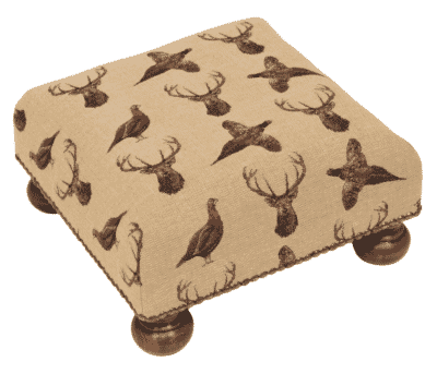 Highland Beige Tapestry Footstool