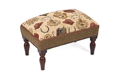 Royal Dressage Upholstered Stool with Tweed Sides