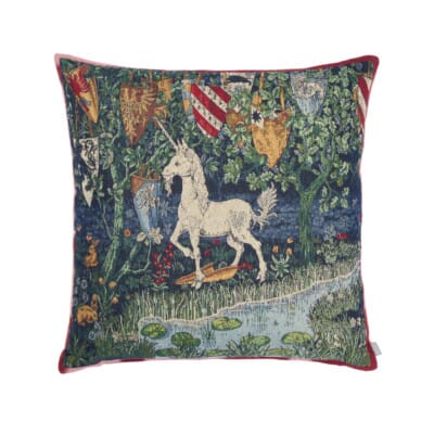 Heraldic Unicorn Tapestry Cushion - 46x46cm (18"x18")