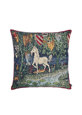 Heraldic Unicorn Tapestry Cushion - 46x46cm (18"x18")