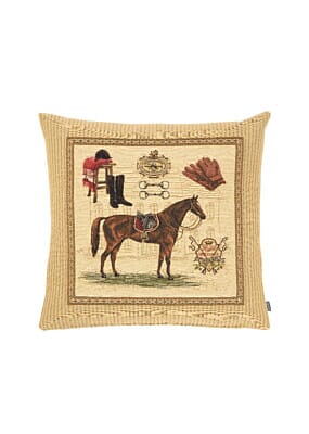 Royal Dressage Brown Tapestry Cushion - 46x46cm (18"x18")