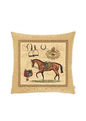 Royal Dressage Tan Tapestry Cushion - 46x46cm (18"x18")
