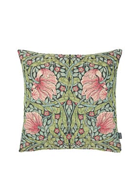 Pimpernel Pink Tapestry Cushion with Feather Filler - 33x33cm (13"x13")