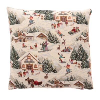 Ski Resort Woven Cushion - 42x42cm (17"x17")