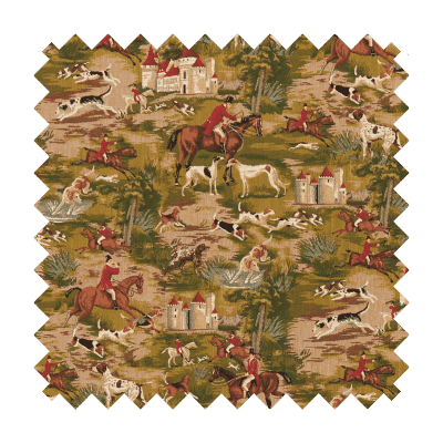 Horses & Hounds Tapestry Fabric