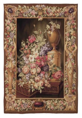 Statue Border Medium Handwoven Tapestry - 190 x 128 cm (6'2" x 4'2") - Requires Rod Size 4