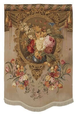 Blossom with Fringe Handwoven Tapestry - 218 x 140 cm (7'2" x 4'6") - Requires Rod Size 4