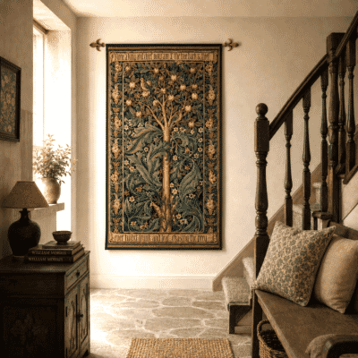 The Woodpecker Tapestry Handwoven Tapestry - 264 x 138 cm (8'8" x 4'6") - Requires Rod Size 4