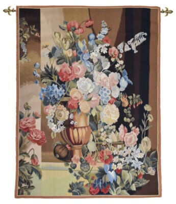 Stone Ledge Floral Handwoven Tapestry - 178 x 138 cm (5'10" x 4'6") - Requires Rod Size 4 - Last Piece Remaining!