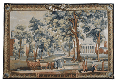 Yale College Handwoven Tapestry - 170 x 242 cm (5'7" x 7'11") - Requires Rod Size 6