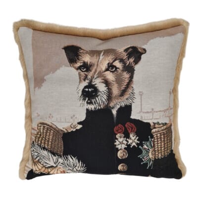 Colonel Marston Tapestry Cushion with Feather Filler - 46x46cm (18"x18") - Last Piece Remaining!