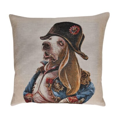 Captain Roderick Tapestry Cushion with Feather Filler - 46x46cm (18"x18") - Last Piece Remaining!