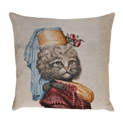 Greta Tapestry Cushion with Feather Filler - 46x46cm (18"x18") - Last Piece Remaining!