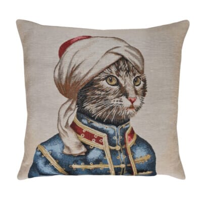 Sultan Rafiq Tapestry Cushion with Feather Filler - 46x46cm (18"x18") - Last Piece Remaining!