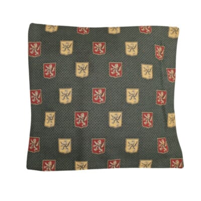 Mini Shields - Green Tapestry Cushion with Feather Filler - 46x46cm (18"x18") - Last Piece Remaining!