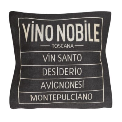 Tuscan Wine Label Tapestry Cushion with Feather Filler - 46x46cm (18"x18") - Last Piece Remaining!