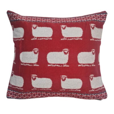 Highland Sheep 100% Wool Cushion with Feather Filler - 46x46cm (18"x18") - Last Two Pieces Remaining!