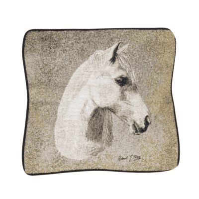 Horse Portrait Tapestry Cushion with Feather Filler - 42x42cm (16"x16") - Last Piece Remaining!
