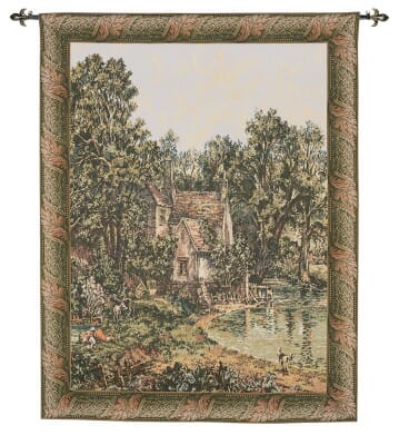 Suffolk Cottage Loom Woven Tapestry - 165 x 126 cm (5'5" x 4'2") - Requires Rod Size 3 - Last Piece Remaining!