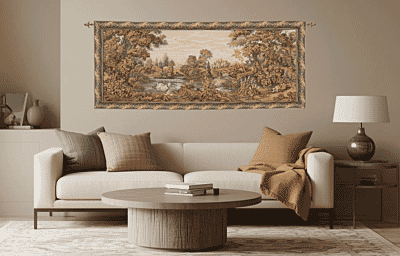 Riverside Landscape Loom Woven Tapestry - 2 Sizes Available - SAVE 50%