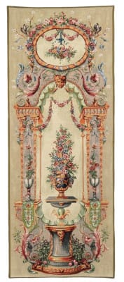 Floral Portiere Loom Woven Tapestry - 193 x 74 cm (6'4" x 2'5") - Requires Rod Size 2
