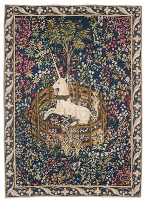 Captive Unicorn Loom Woven Tapestry - 84 x 63 cm (2'9" x 2'1") - Requires Rod Size 2