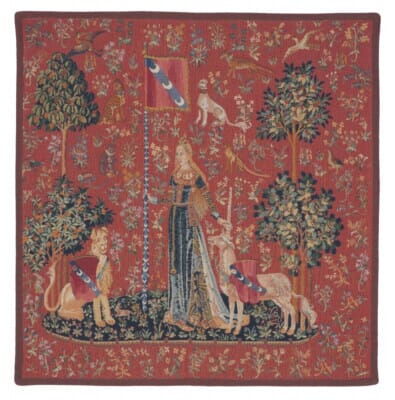 Lady with Unicorn - Touch Loom Woven Tapestry - 82 x 82 cm (2'8" x 2'8") - Requires Rod Size 2