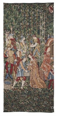 Grape Harvest Portiere Loom Woven Tapestry - 250 x 115 cm (8'2" x 3'9") - Requires Rod Size 3