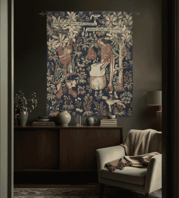 Medieval Forger Loom Woven Tapestry - 155 x 130 cm (5'1" x 4'3") - Requires Rod Size 3 - Last Piece Remaining!