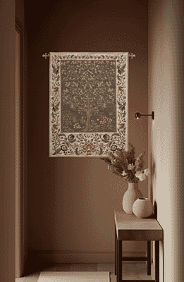 Tree of Life - Brown Loom Woven Tapestry - 92 x 70 cm (3'0" x 2'4") - Requires Rod Size 2 - Last Piece Remaining!