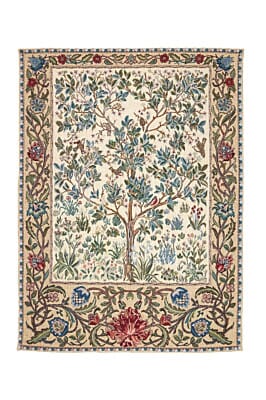 The Garden Cream Loom Woven Tapestry - 6 Sizes Available